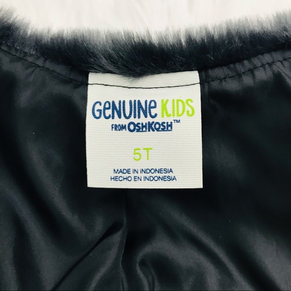 Osh Kosh Faux Fur Floral Jacket - Picture 7 of 10